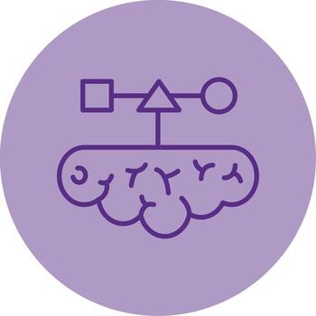 Logical Thinking Process Line Dual Tone Circle vector