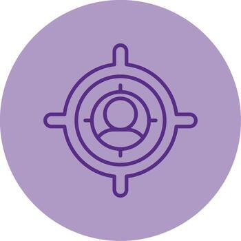 Target User Group Line Dual Tone Circle vector