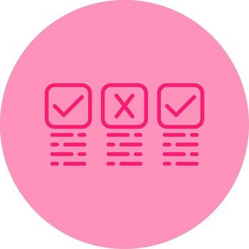 Quality Assurance Testing Line Dual Tone Circle vector