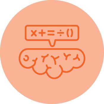 Mathematical Problem Solving Line Dual Tone Circle vector