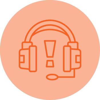 Information Error Alert Line Dual Tone Circle vector