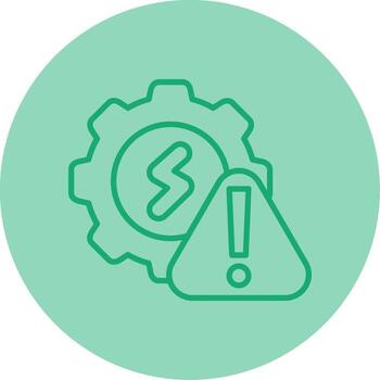 Electrical Troubleshooting Process Line Dual Tone Circle vector