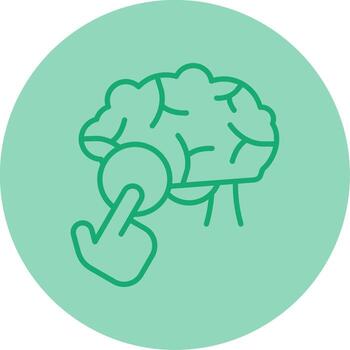 Neurological Trigger Point Line Dual Tone Circle vector