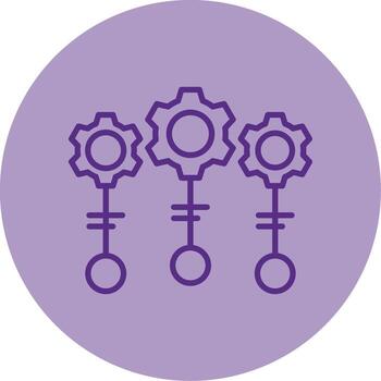 Chart Configuration Settings Line Dual Tone Circle vector