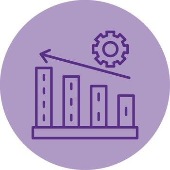 paso por paso Progreso línea doble tono circulo vector