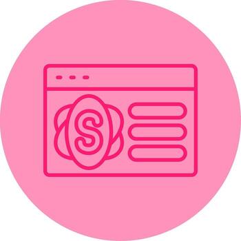 Semantic Web Technology Line Dual Tone Circle vector