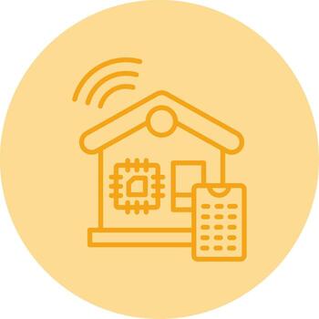 alto velocidad procesador línea doble tono circulo vector