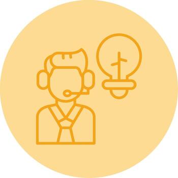 problema resolviendo soluciones línea doble tono circulo vector