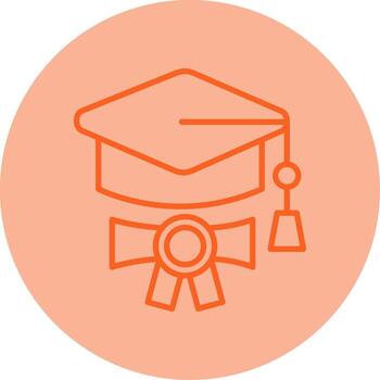 Foreign Language Skills Line Dual Tone Circle vector