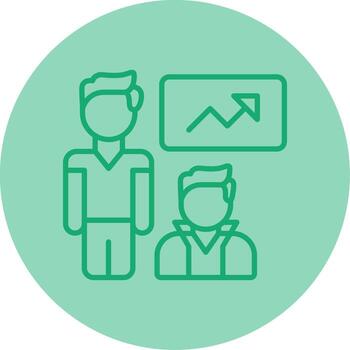 Project Work Progress Line Dual Tone Circle vector