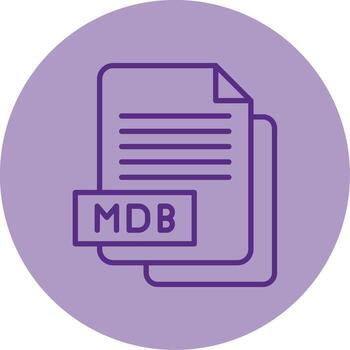 Access MDB File Line Dual Tone Circle vector