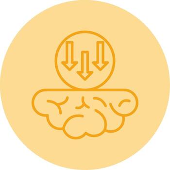 tranquilo introvertido personalidad línea doble tono circulo vector