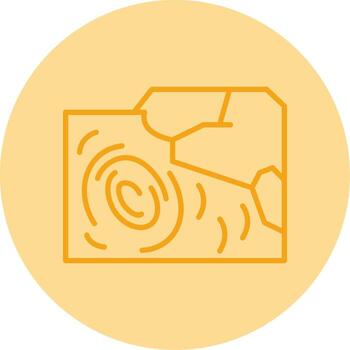 Ocean Swirl Current Pattern Line Dual Tone Circle vector