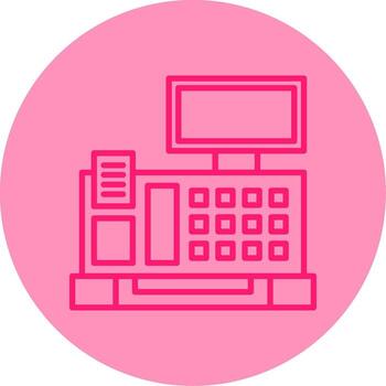 automatizado flujo de trabajo proceso línea doble tono circulo vector