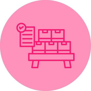 Centralized Inventory Data Record Line Dual Tone Circle vector