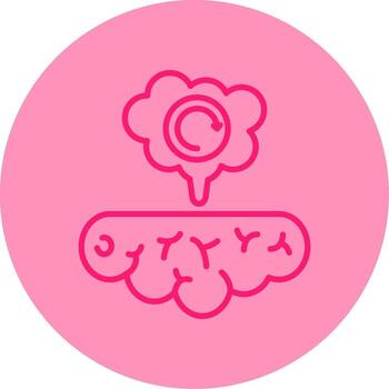 Brain Loading Symbol Line Dual Tone Circle vector