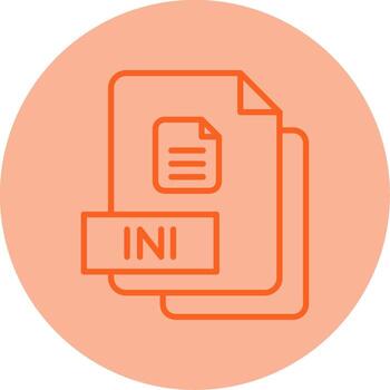 Configuration INI File Line Dual Tone Circle vector