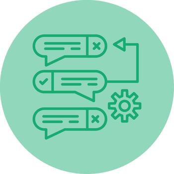 Task Backlog List Line Dual Tone Circle vector
