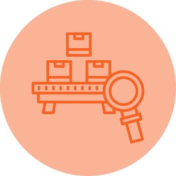 Efficient Material Management Process Line Dual Tone Circle vector