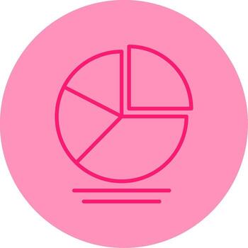 degradado tarta gráfico línea doble tono circulo vector