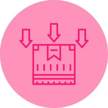 Secure Packing Process System Line Dual Tone Circle vector