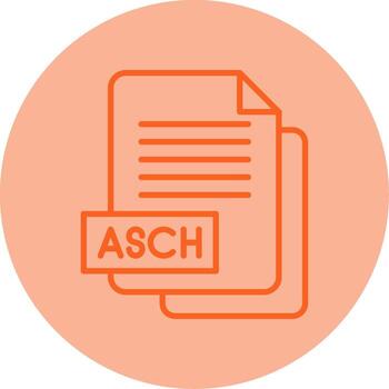 Ascii Asch File Line Dual Tone Circle vector