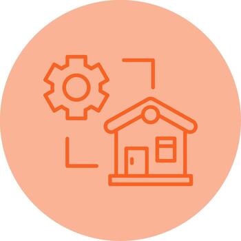 Device Configuration Settings Line Dual Tone Circle vector