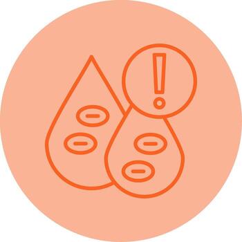 Virus Microscopic Structure Line Dual Tone Circle vector