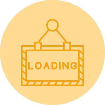 cargando página animación línea doble tono circulo vector