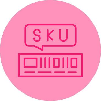 Stock Keeping Unit Identifier Line Dual Tone Circle vector