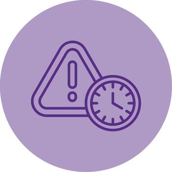 Continuous Work In Progress Line Dual Tone Circle vector