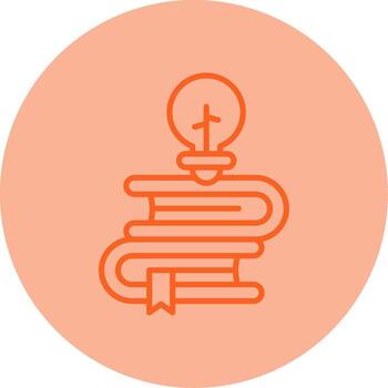 conocimiento base artículos línea doble tono circulo vector