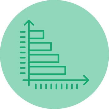 Abstract Bar Graph Line Dual Tone Circle vector