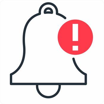 Notification and message icon concept in red color icon vector