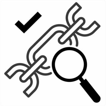 Backlink Checker icon concept in black color icon vector