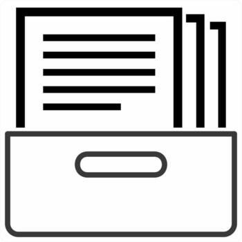 Archives icon concept in black color icon vector