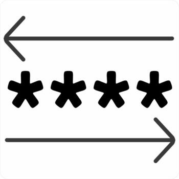 Data Masking icon concept in black color icon vector