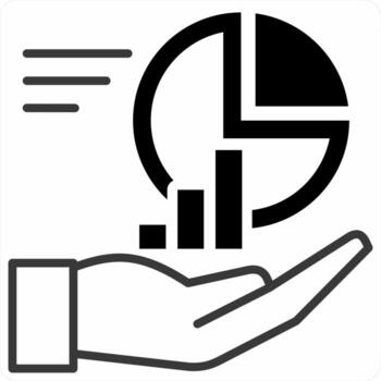 datos presentación icono concepto en negro color icono vector