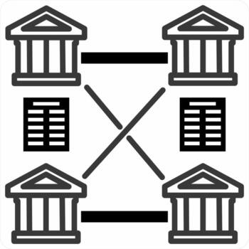 repartido libro mayor icono concepto en negro color icono vector