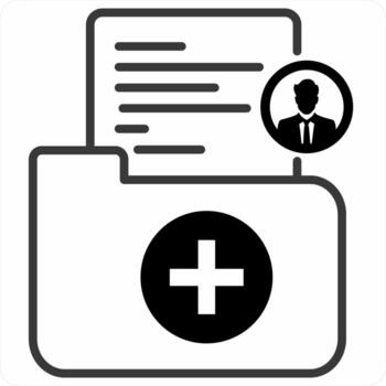 Documents concept in black color icon vector