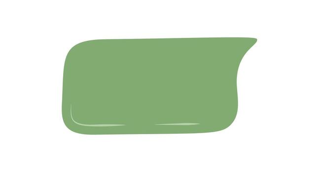 mano dibujado fluido habla caja en un rectángulo forma con garabatear burbuja borde pegatina. el verde pegatina da un caja de texto para comentario o mensaje y trae charla o conversacion sentir. juguetón formar para vector