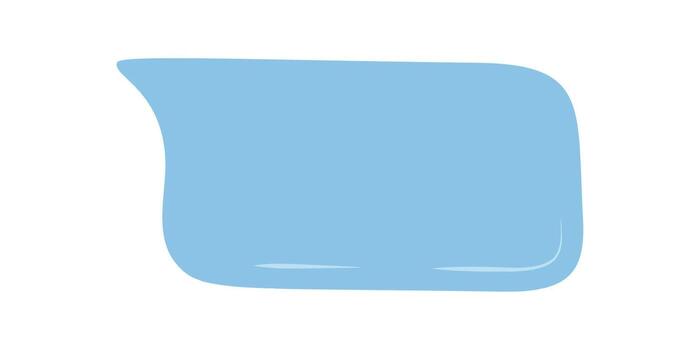 azul orgánico mano dibujado habla burbuja icono, rectángulo formar y caja de texto forma, ideal para charla mensaje y comentario en comunicación concepto. sencillo aislado comunicación icono con orgánico burbuja vector