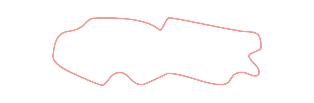 Wavy hand drawn organic outline shape with irregular pink form and blob frame. Fluid rectangle design as creative abstract background for text or template layout. vector