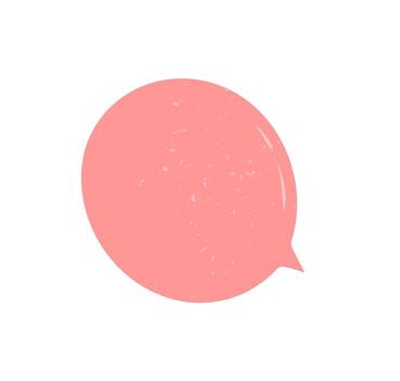 mano dibujado habla caja con fluido circulo forma y grunge efecto en rosado pegatina. charla globo burbuja como creativo mensaje pegatina, Perfecto para conversacion o moderno caja de texto comunicación diseño vector