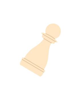 Flat chess pawn sticker graphic. Chess pawn for table game or boardgame. Simple piece for strategy and playing, ideal fun, hobby, leisure. Sticker style, versatile format recreation or skill vector