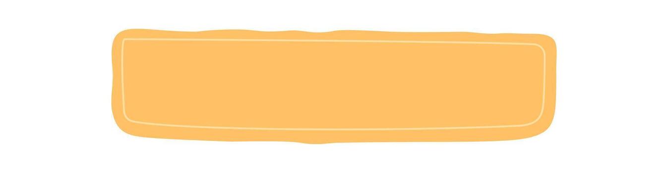 mano dibujado ondulado rectángulo texto marco en naranja. orgánico caja con frontera como fluido modelo y bandera. suave antecedentes ofertas elegante vacío zona para mensajes, invitaciones o elegante etiqueta conceptos. vector