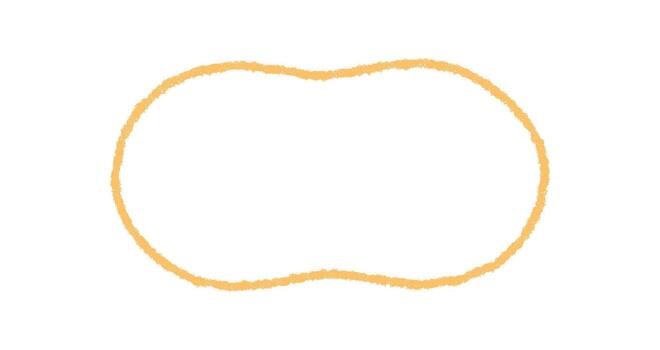 Groovy crayon outline forms a wavy shape frame with retro cartoon graphic style. Vibrant squiggle border and hand drawn edge provide a unique chalk graphic, ideal for creative y2k background. vector