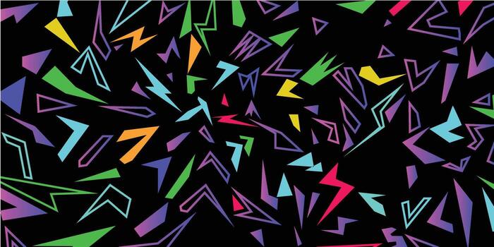 ilustración geométrico abstracción lleno color con degradado vector