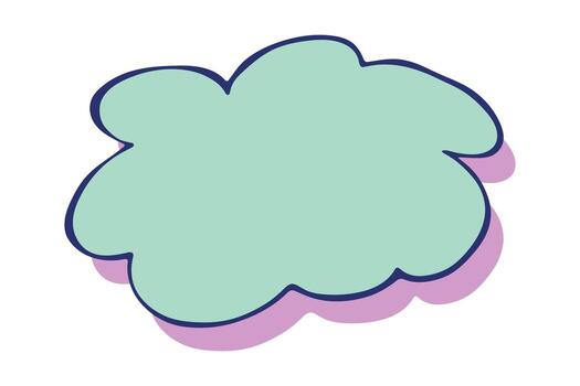 message new cloud Hand drawn speech bubble Blank empty message box Textbox frame for banners, price tags, stickers, design vector