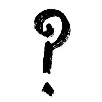 warning info Hand drawn question mark clipart Single element for design vector